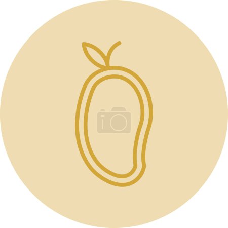 Ilustración de Mango icono de fruta exótica, vector de ilustración - Imagen libre de derechos