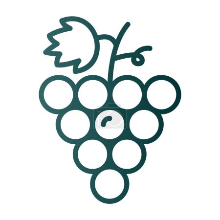 Illustration for Grapes. web icon simple illustration - Royalty Free Image