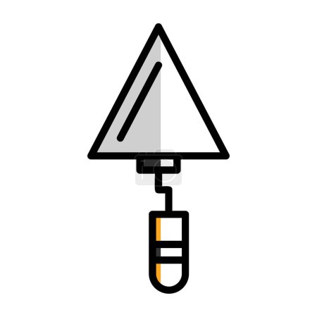 Illustration for Trowel flat icon, vector illustration - Royalty Free Image
