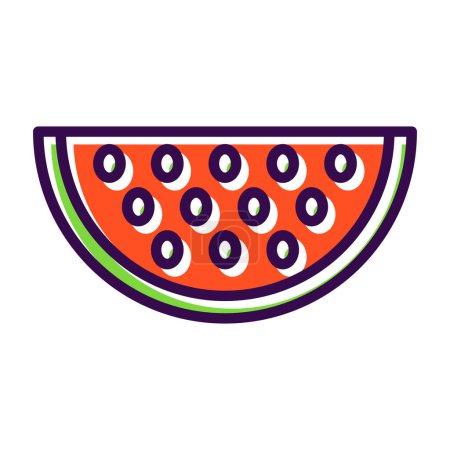 Illustration for Watermelon icon simple illustration - Royalty Free Image