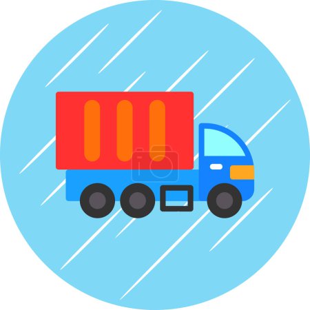 Ilustración de Entrega icono plano del camión, vector de ilustración - Imagen libre de derechos