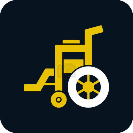 Illustration for Wheel chair web icon, vector illustration - Royalty Free Image