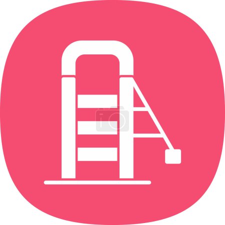 Ilustración de Escalera plana icono, ilustración vectorial - Imagen libre de derechos