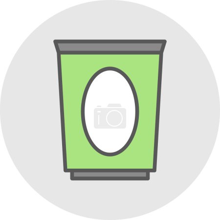 Illustration for Dustbin web  icon. vector illustration. - Royalty Free Image