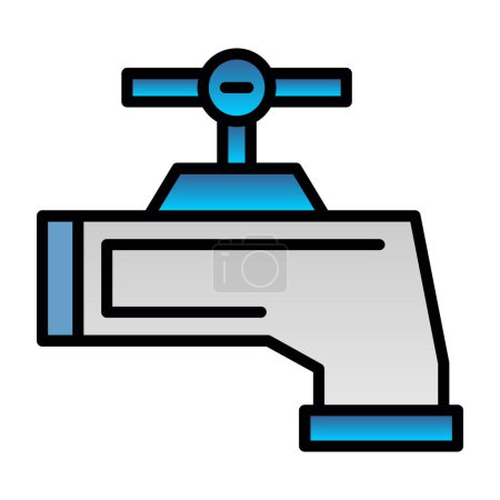 Illustration for Water tap icon. web illustration - Royalty Free Image