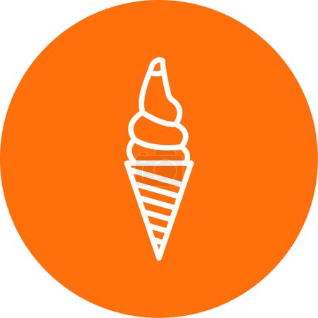 Illustration for Ice cream. web icon simple illustration - Royalty Free Image