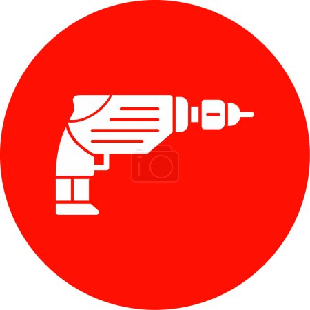 Bohrmaschine Symbol Vektor Illustration