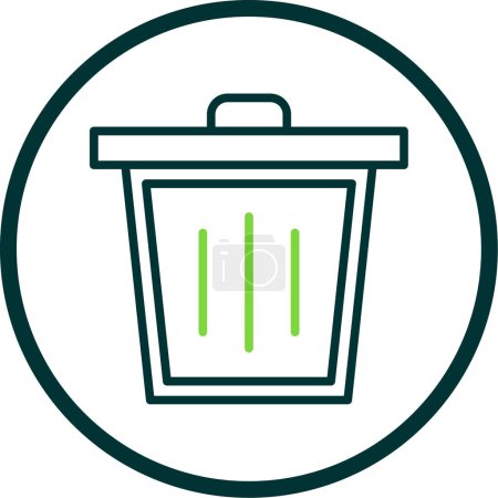Ilustración de Icono de cubo de basura. ilustración vectorial - Imagen libre de derechos
