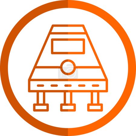Ilustración de Nave espacial cápsula icono vector ilustración - Imagen libre de derechos