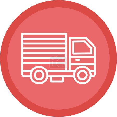 Ilustración de Entrega icono plano del camión, vector de ilustración - Imagen libre de derechos