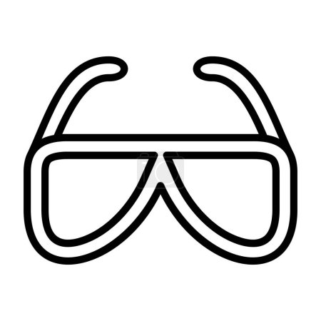 Téléchargez les illustrations : Des lunettes. Icône Web illustration simple - en licence libre de droit