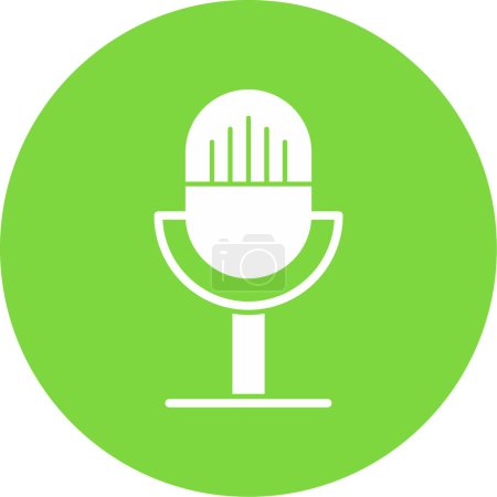 Illustration for Microphone. web icon simple illustration - Royalty Free Image