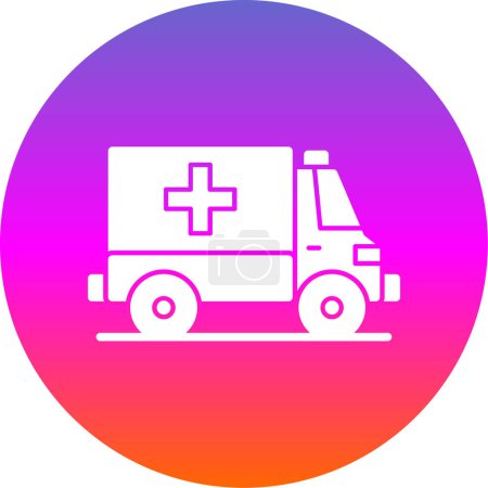 Illustration for Ambulance car  icon vector illustration - Royalty Free Image