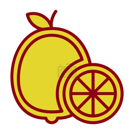 Illustration for Lime fruit vector simple icon - Royalty Free Image