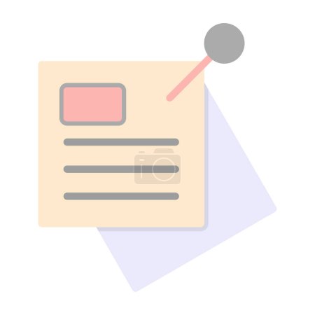 Illustration for Sticky notes web icon simple illustration - Royalty Free Image