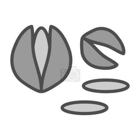 Ilustración de Nueces de pistacho. icono web ilustración simple - Imagen libre de derechos