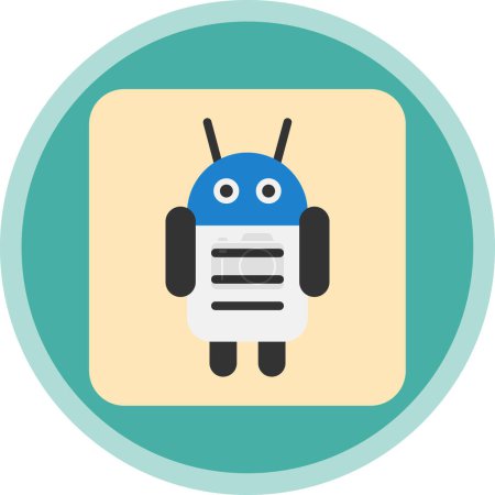 Ilustración de Android character. web icon simple illustration - Imagen libre de derechos