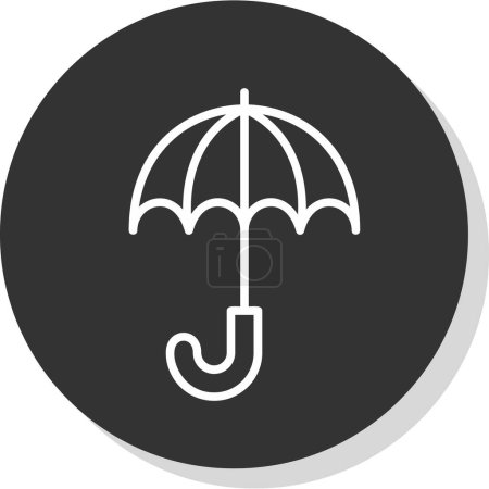 Ilustración de Icono de paraguas. Ilustración simple del icono de vector de paraguas para la web - Imagen libre de derechos