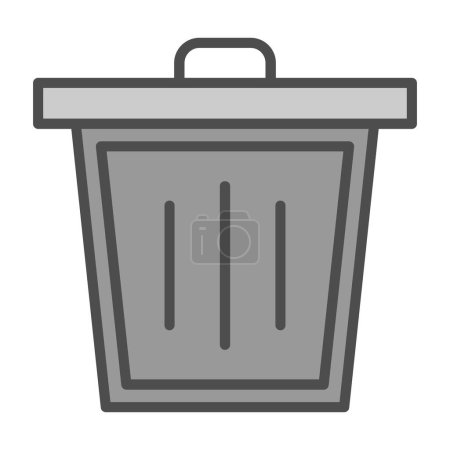 Téléchargez les illustrations : Icône poubelle. illustration vectorielle - en licence libre de droit