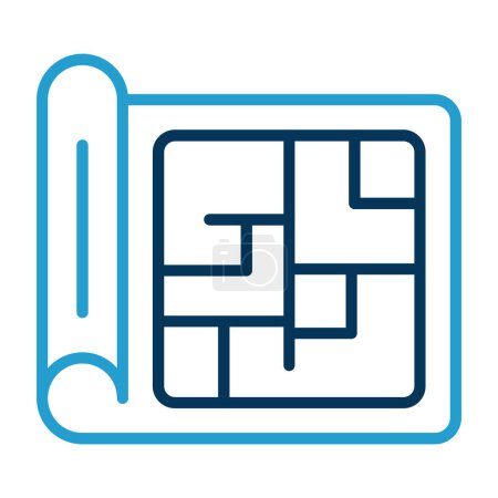 Illustration for Blueprint icon, vector illustration simple design - Royalty Free Image