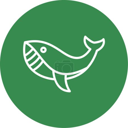 Téléchargez les illustrations : Icône des animaux de baleine. illustration vectorielle plate - en licence libre de droit