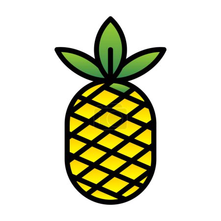 Illustration for Pineapple. web icon simple illustration - Royalty Free Image