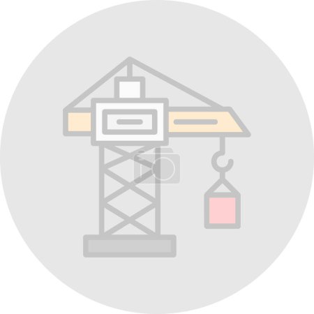 Illustration for Construction crane icon web simple illustration - Royalty Free Image