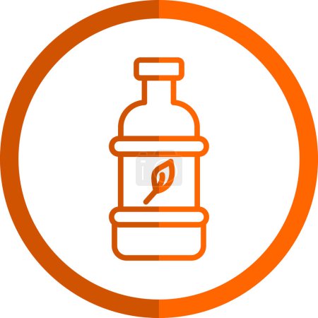 Téléchargez les illustrations : Bio plastic bottle icon vector illustration - en licence libre de droit