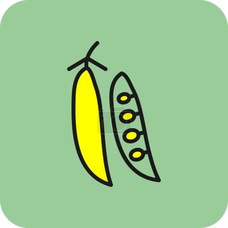 Illustration for Peas. web icon simple illustration - Royalty Free Image