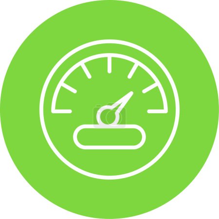 Illustration for Car speedometer icon in flat style isolated vector illustration - Royalty Free Image