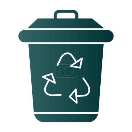 Ilustración de Icono de la papelera de reciclaje, ilustración vectorial - Imagen libre de derechos