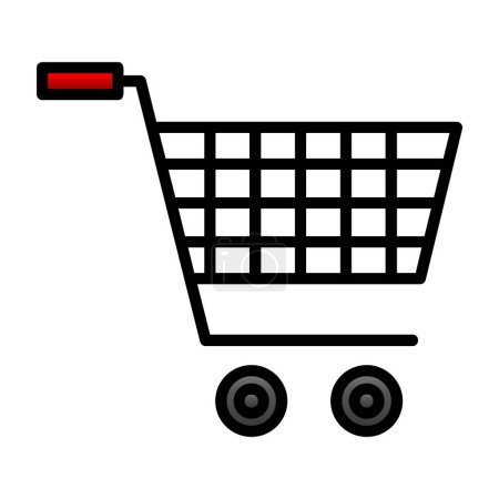 Illustration for Shopping cart icon, vector illustration - Royalty Free Image