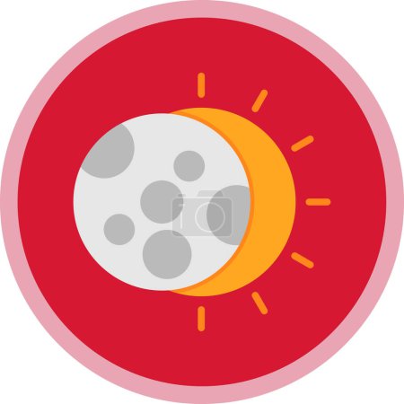 Illustration for Vector illustration of solar eclipse icon - Royalty Free Image