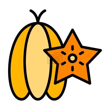 Illustration for Starfruit icon vector illustration - Royalty Free Image