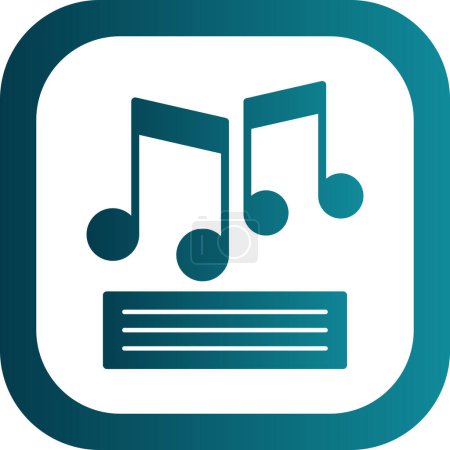 Illustration for Music notes web illustration icon simple design - Royalty Free Image