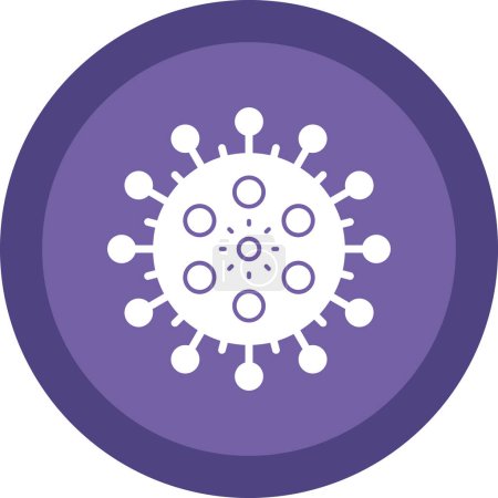 Ilustración de Icono de virus Corona ilustración vectorial - Imagen libre de derechos