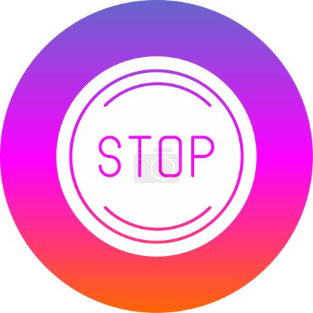 Illustration for Stop. web icon simple illustration - Royalty Free Image