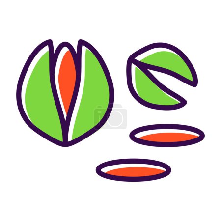 Ilustración de Nueces de pistacho. icono web ilustración simple - Imagen libre de derechos
