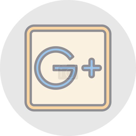 Google Plus web icon vector illustration