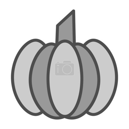 Téléchargez les illustrations : Pumpkin web icon vector illustration - en licence libre de droit