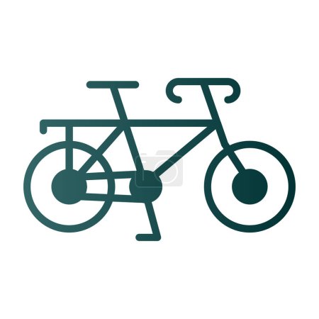 Téléchargez les illustrations : Icône de vélo plat graphique, illustration vectorielle - en licence libre de droit