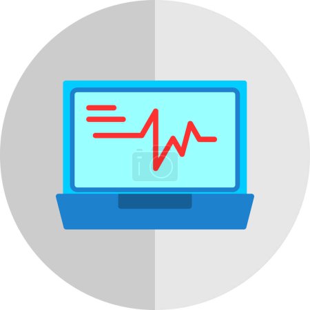 Illustration for Vector Illustration ECG Heartbeat Display. Medical Background - Royalty Free Image