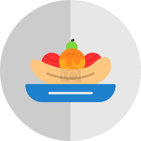 Ilustración de Banana split web icon diseño simple ilustración - Imagen libre de derechos