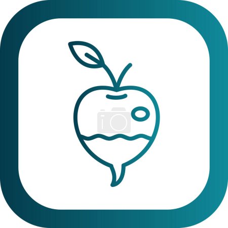 Illustration for Turnip web simple icon vector illustration - Royalty Free Image
