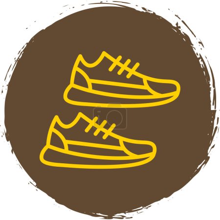 Ilustración de Ilustración vectorial de zapatillas. diseño de icono plano de zapatos deportivos - Imagen libre de derechos