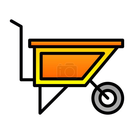 Illustration for Wheelbarrow icon vector illustration - Royalty Free Image