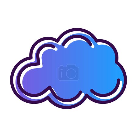 Ilustración de Simple tiempo nublado icono, vector de ilustración - Imagen libre de derechos
