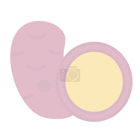 Téléchargez les illustrations : Illustration vectorielle de l'icône de la patate douce - en licence libre de droit