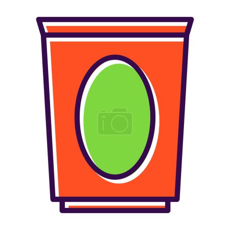 Illustration for Dustbin web  icon. vector illustration. - Royalty Free Image