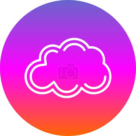 Illustration for Simple Cloudy weather icon, vector illustration - Royalty Free Image